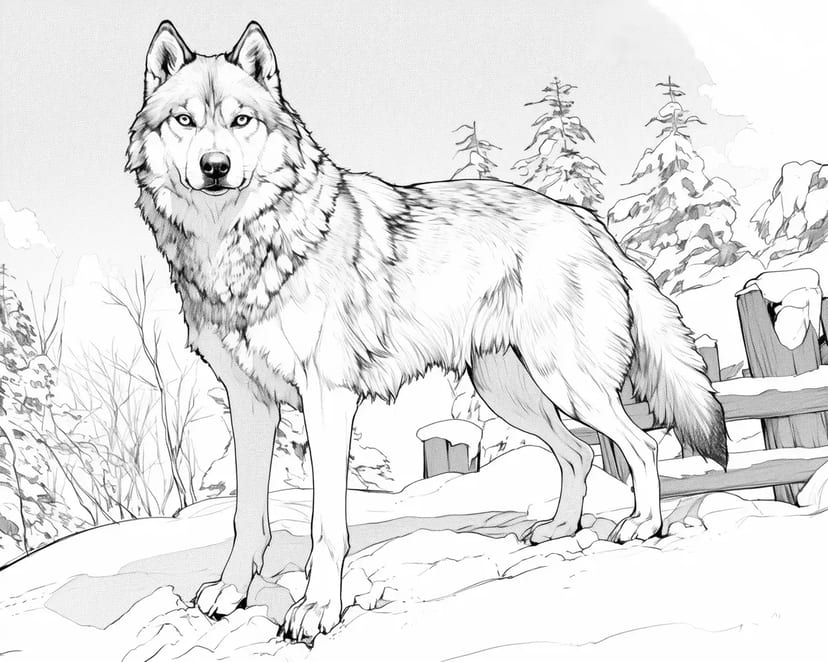 Husky Sibérien dans la Neige