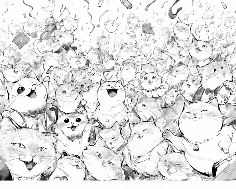 猫たちの大パーティー