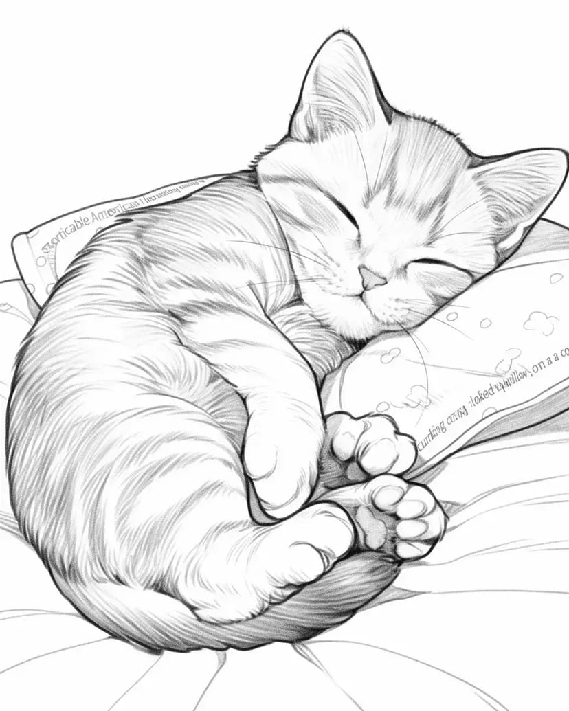 すやすや眠る子猫