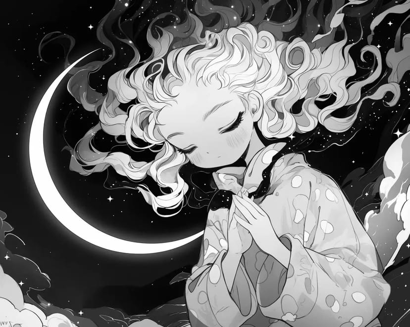 月夜の少女