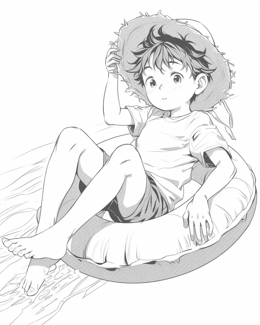 夏の日の少年