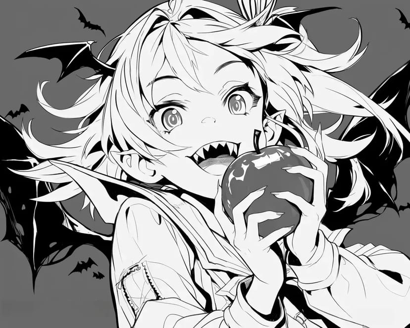 月夜の吸血鬼少女