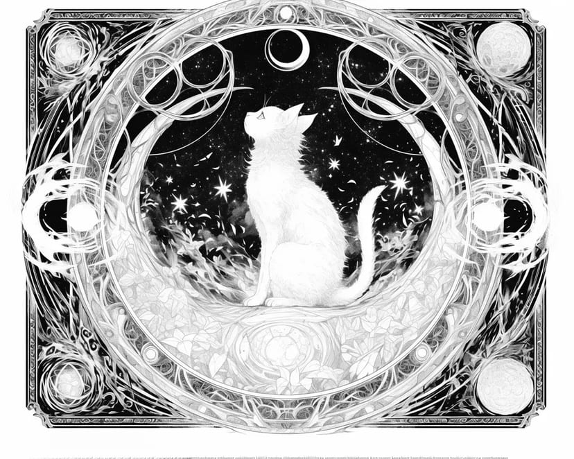 夜空の守護猫