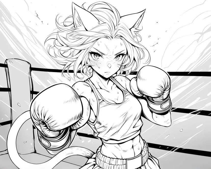 猫耳ボクサーの挑戦