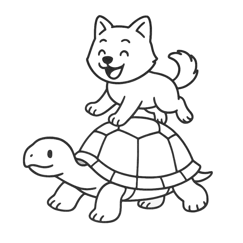 ワンちゃんとカメさんの大冒険
