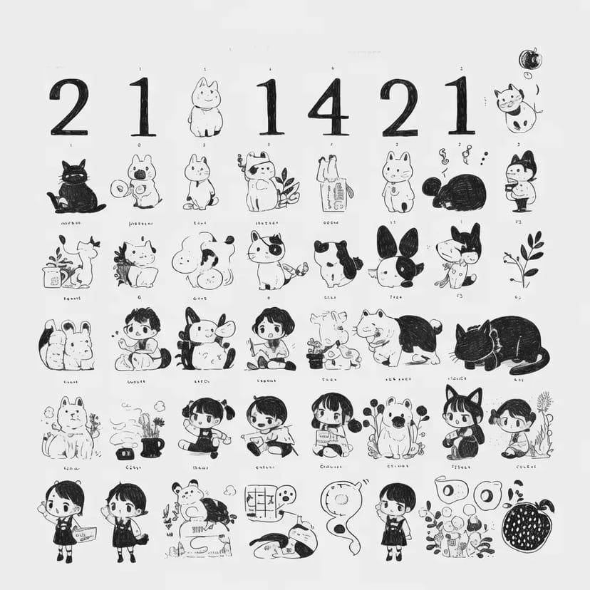 かわいい動物たちの数遊び