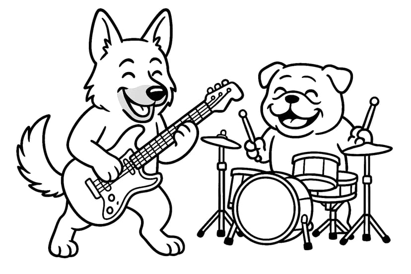 犬たちのロックコンサート