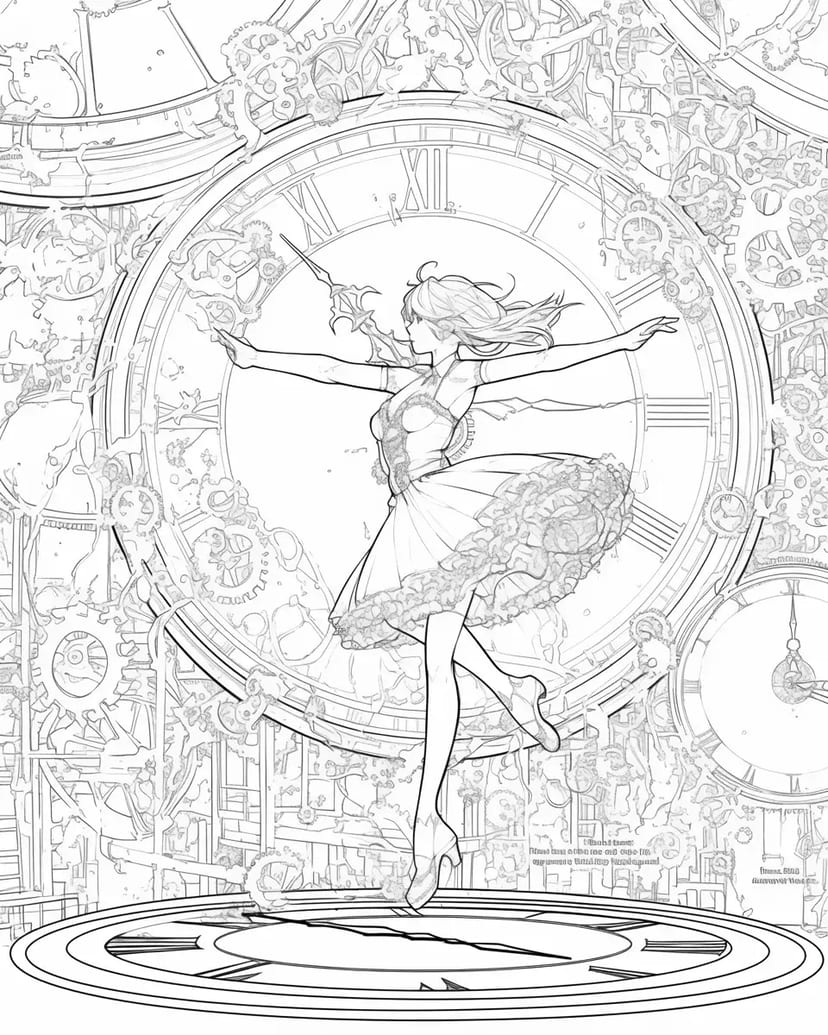 時計と踊る少女