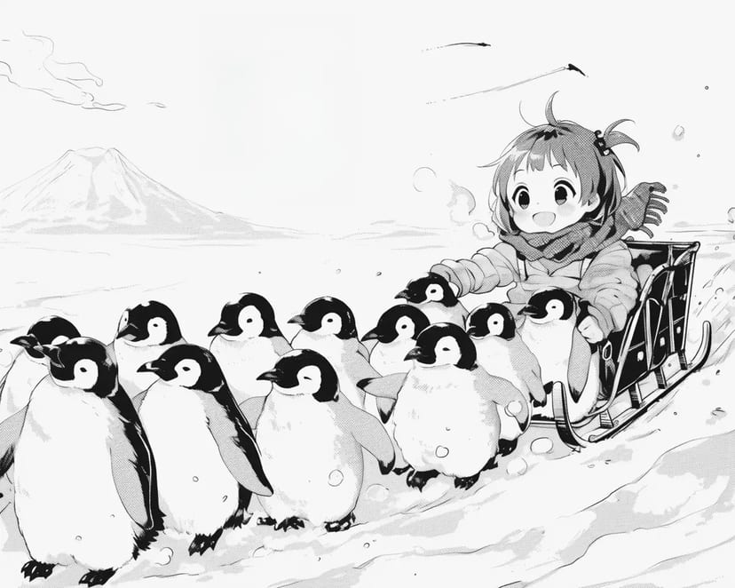 ペンギンと小さな冒険者