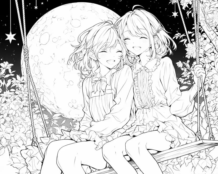 月夜のブランコ