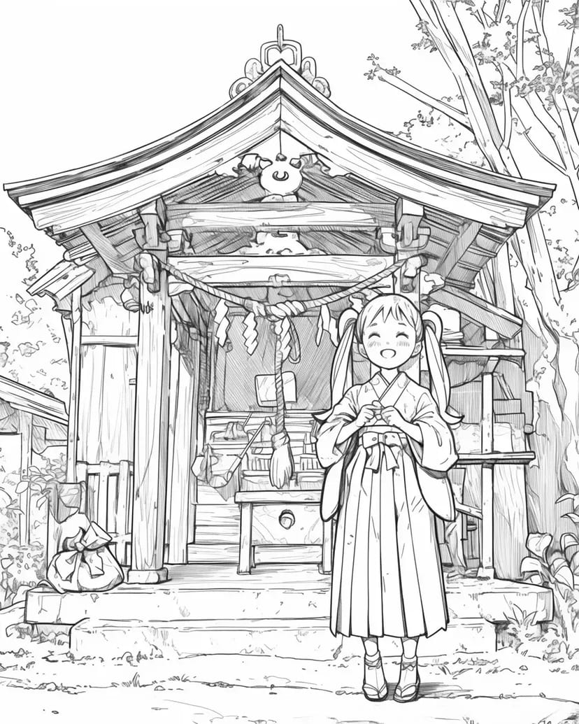 神社での小さな祈り