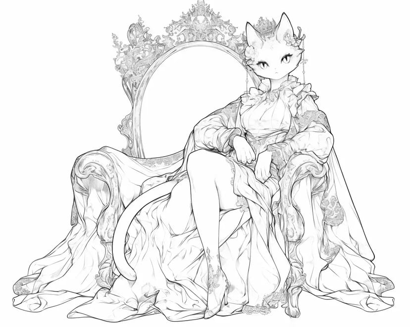优雅的猫王座