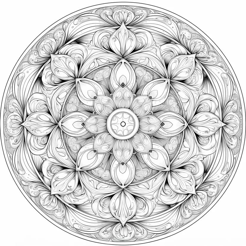 Patrón de Mandala Elegante