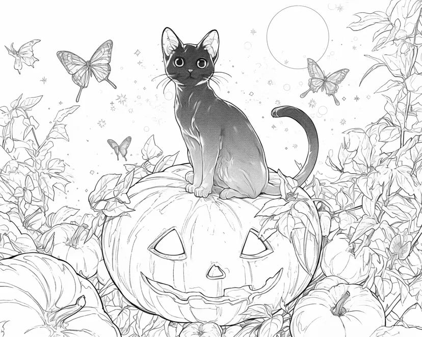 ジャック・オー・ランタンと黒猫