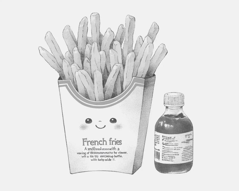 スマイルポテトとソースボトル