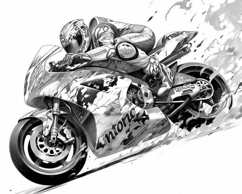 疾走するレーサー