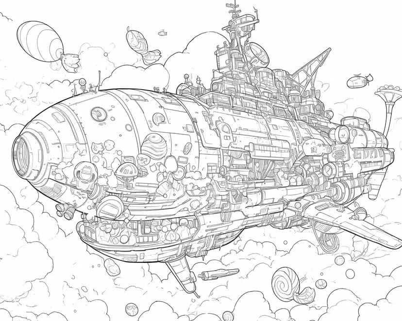 空飛ぶキャンディ船