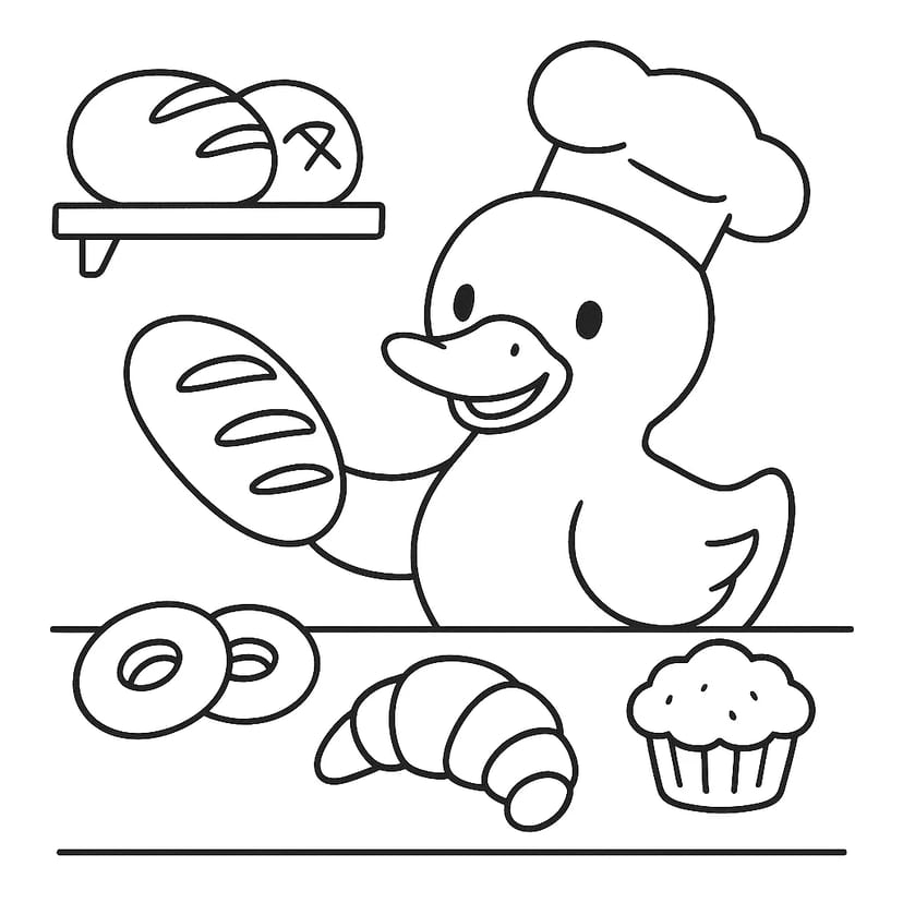 パン屋さんのアヒル