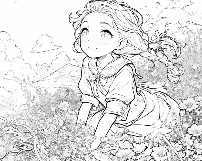 花畑の少女