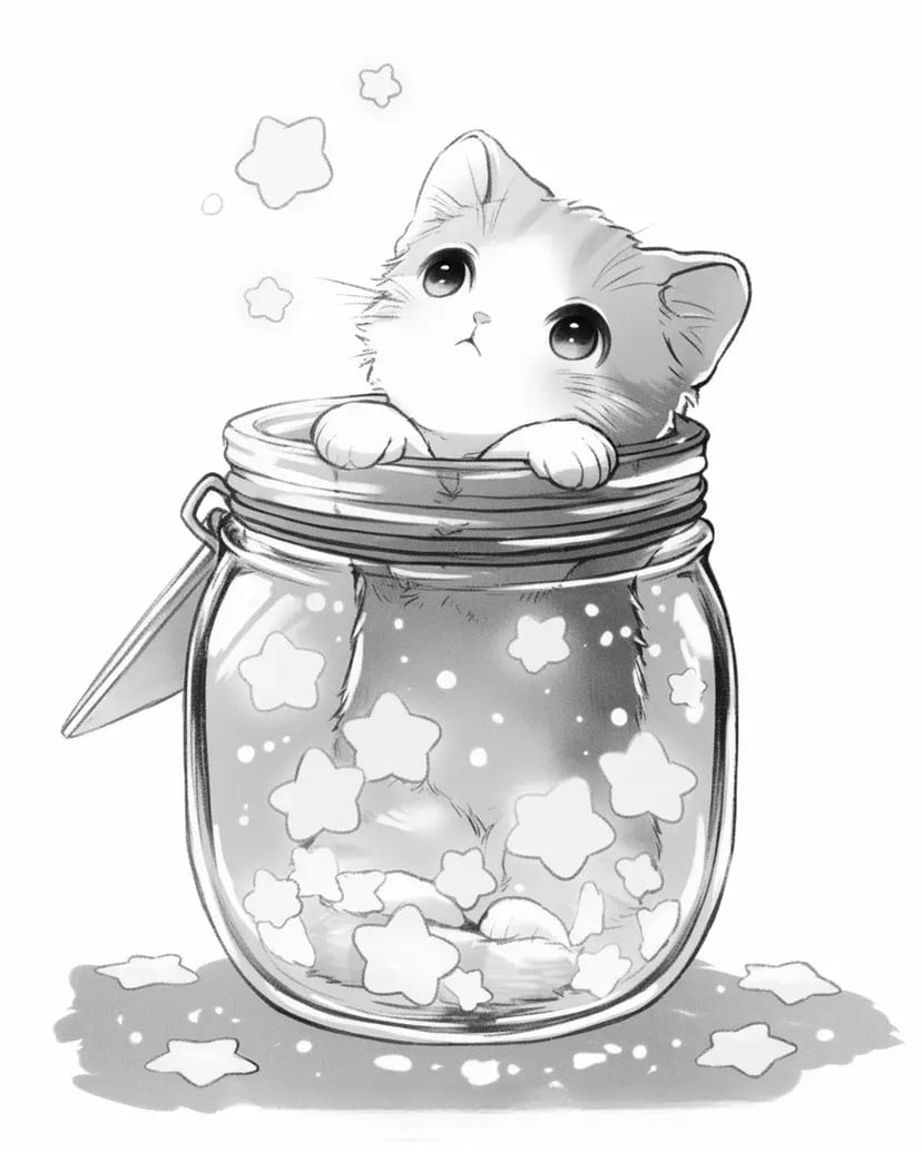 Anak Kucing dalam Toples Berbintang