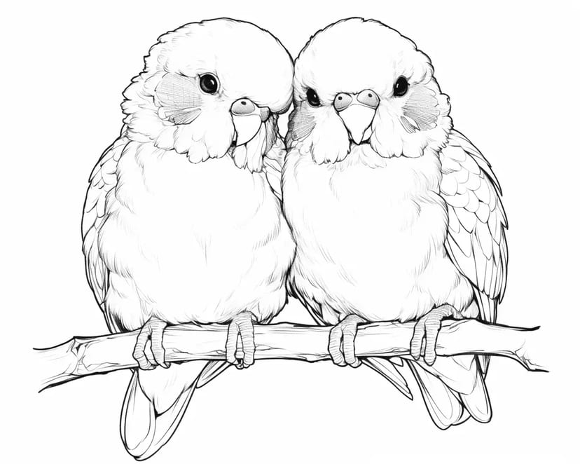 仲良しインコたち