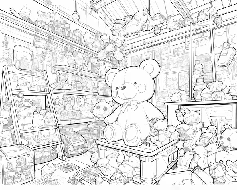 ぬいぐるみの楽しい部屋