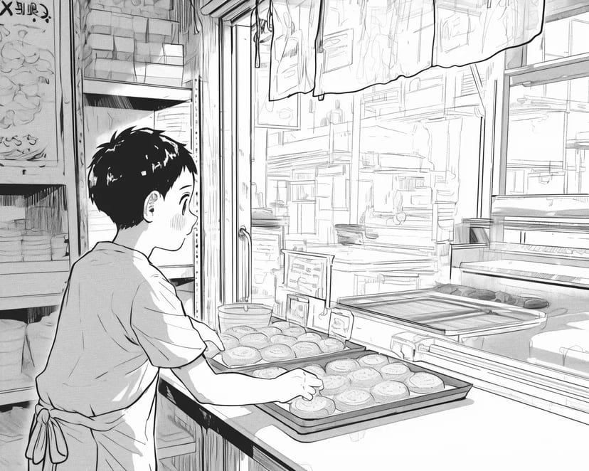 パン屋での少年