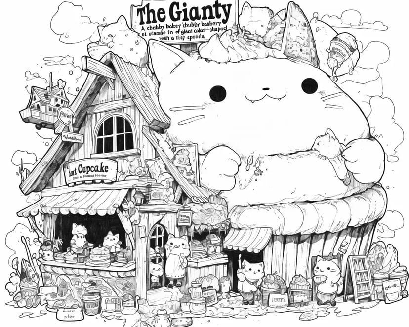 Boulangerie du Chat Cupcake Géant