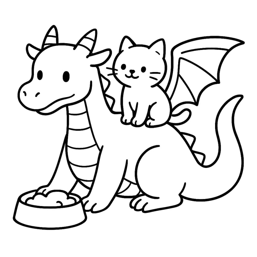 ドラゴンとネコの友情