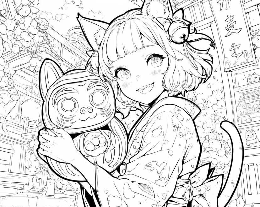 招き猫の少女