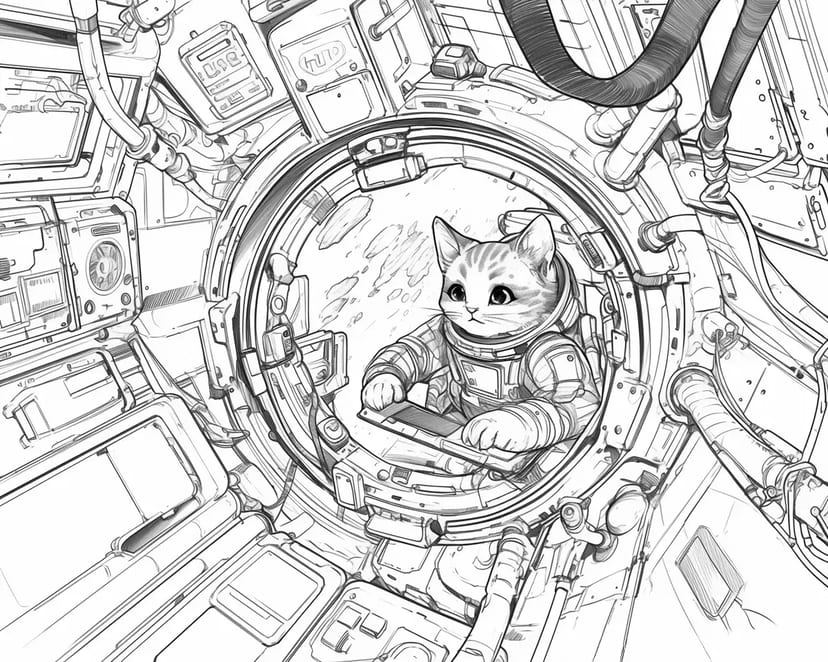 宇宙を旅する猫
