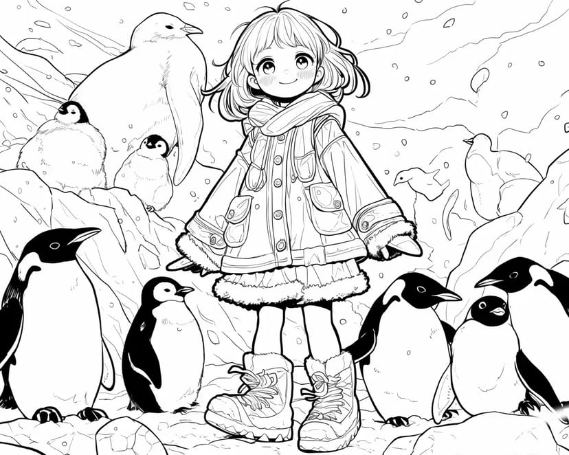 ペンギンと冬の少女