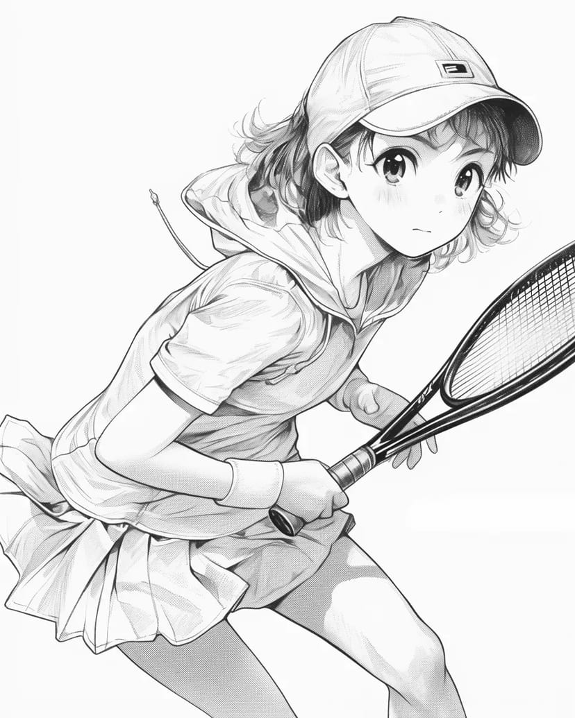 テニスの少女