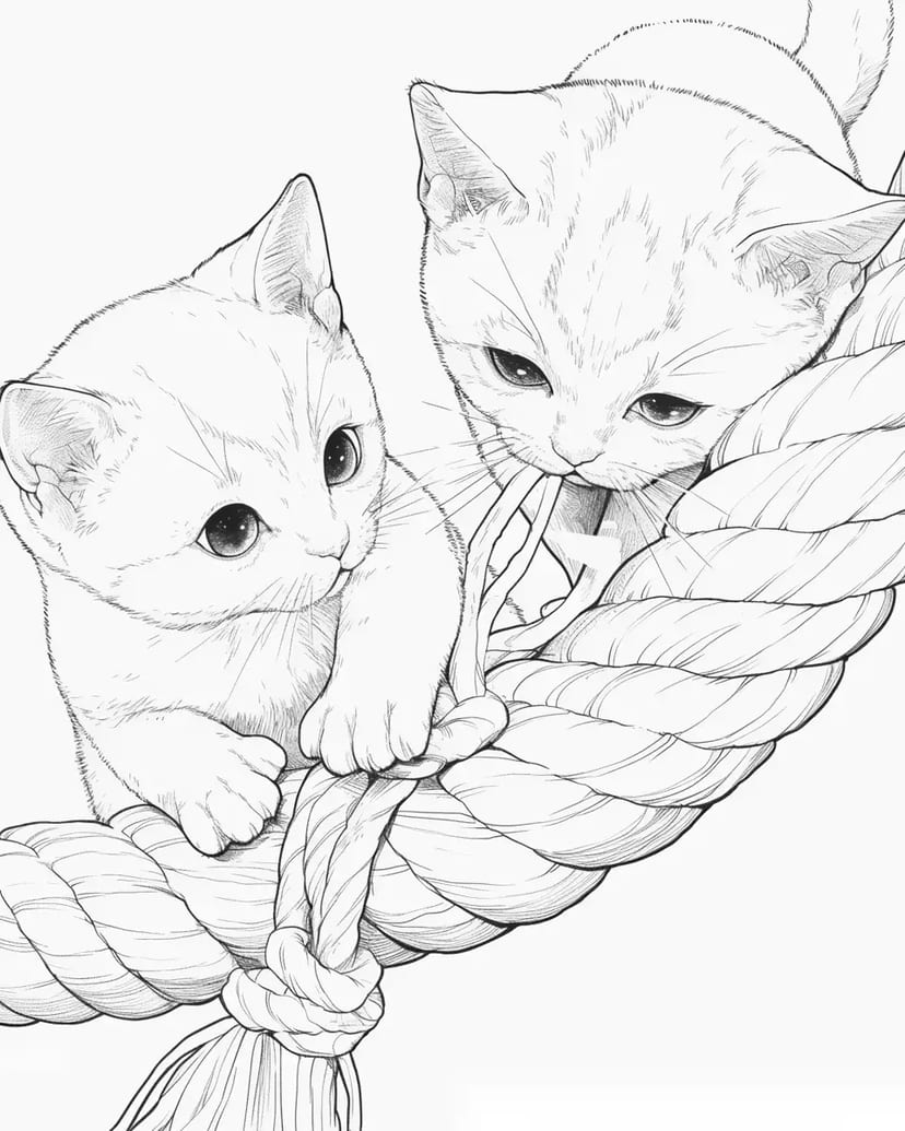 遊ぶ子猫たち