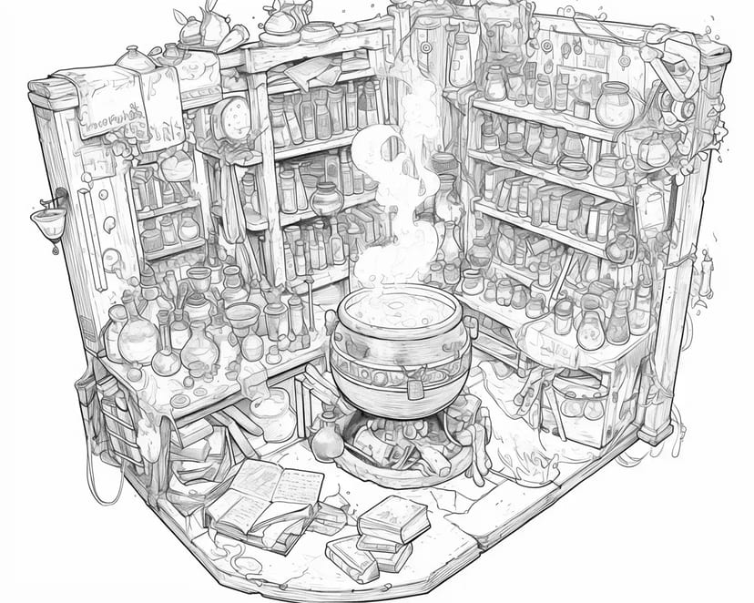 魔法の薬の部屋