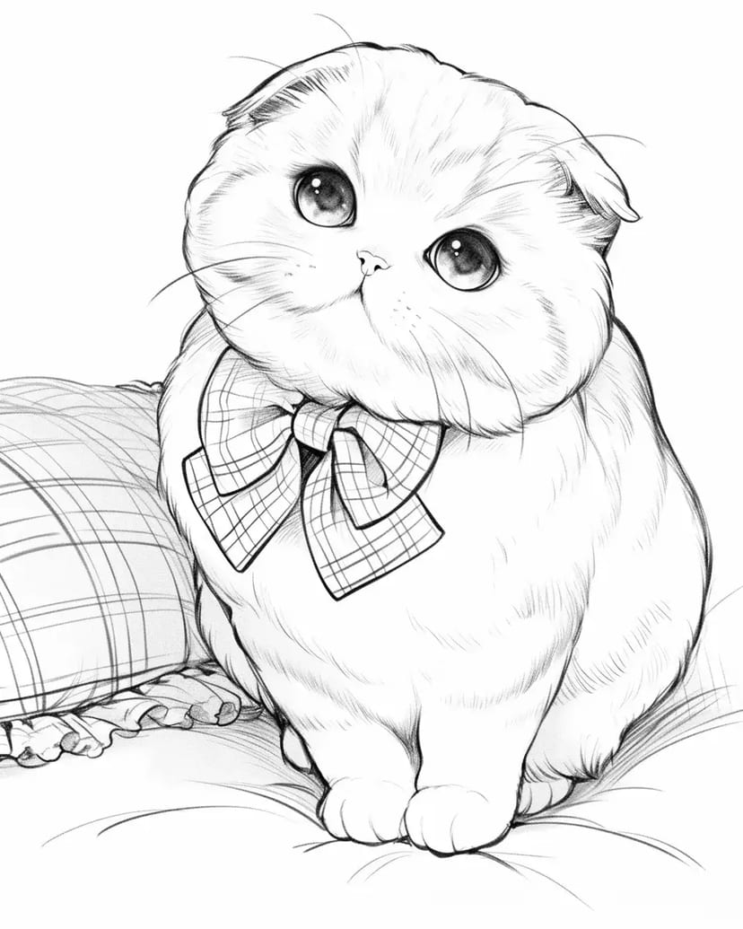 Scottish Fold com Laço
