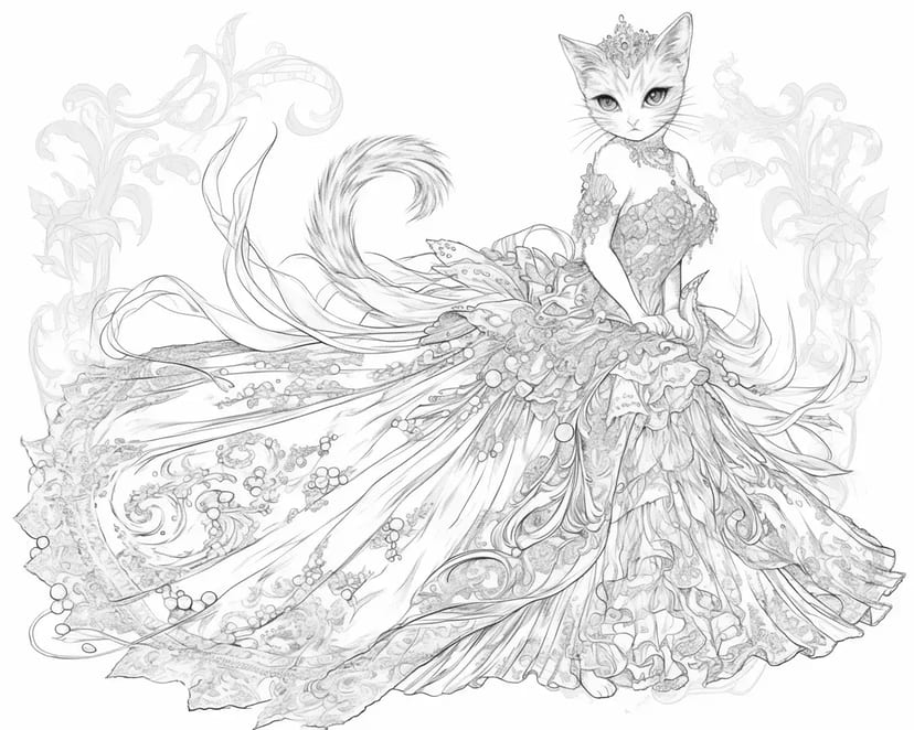 优雅的猫咪服装游行