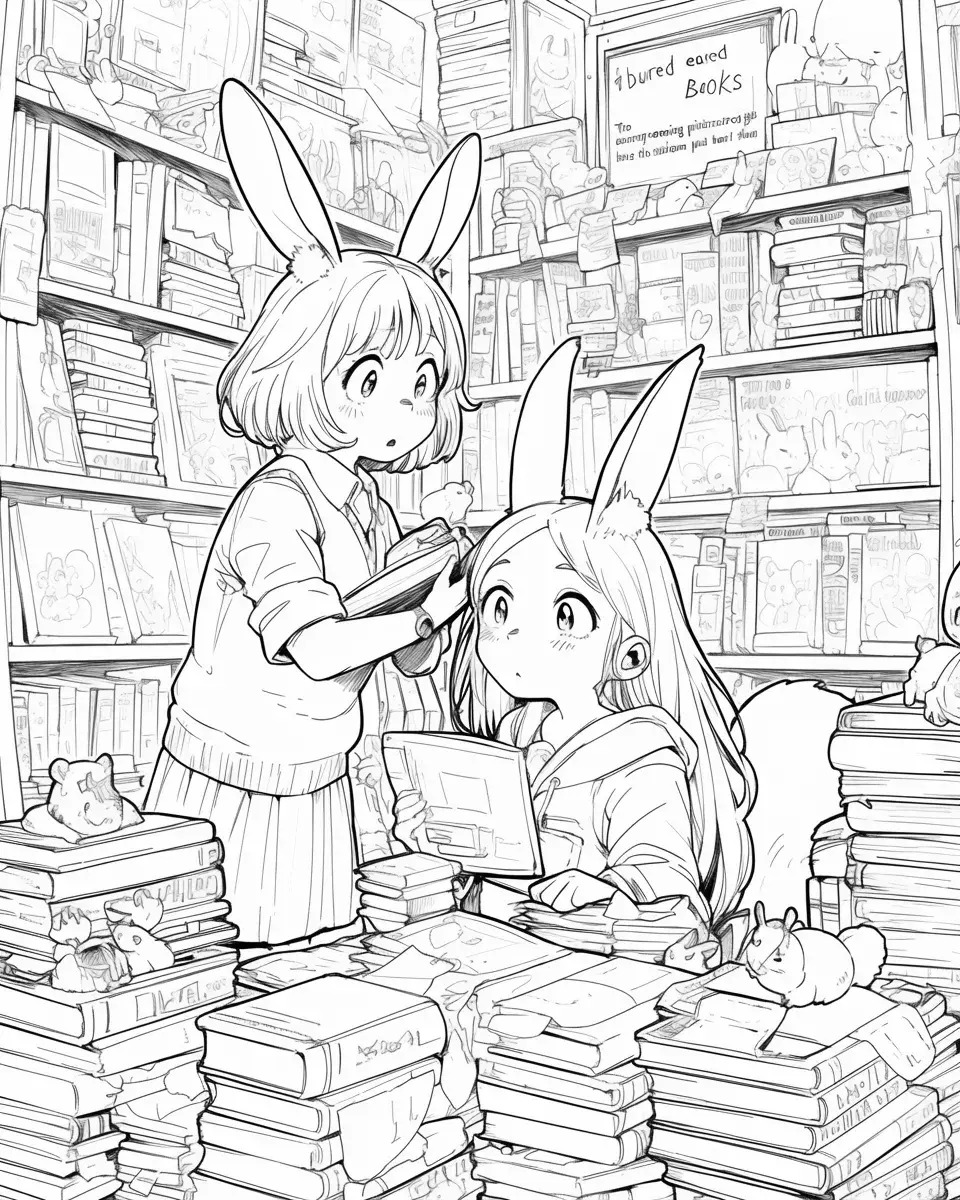 うさぎ耳の図書館探検