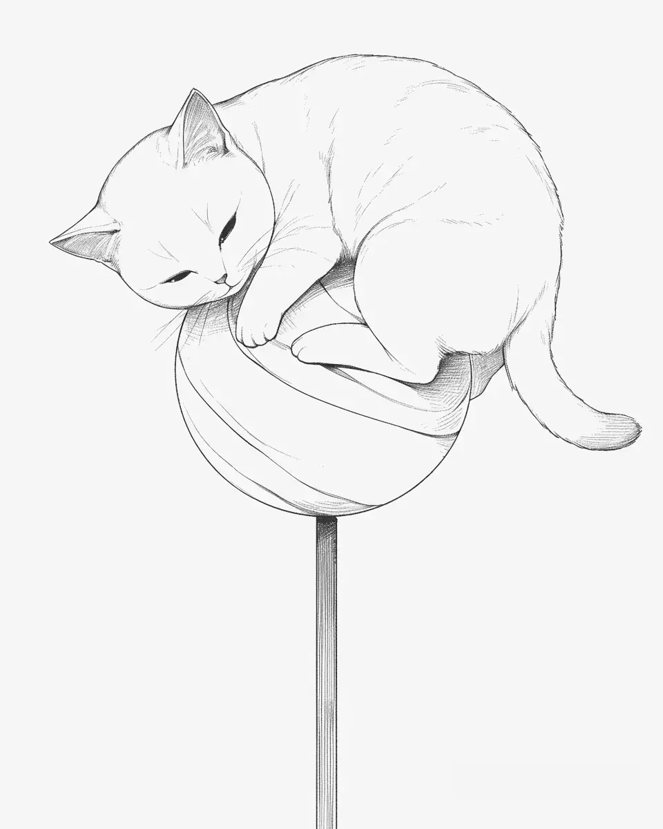 おもちゃの上のねこ