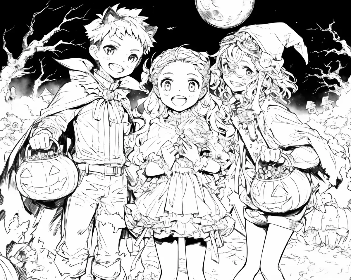 ハロウィンの星空の下で