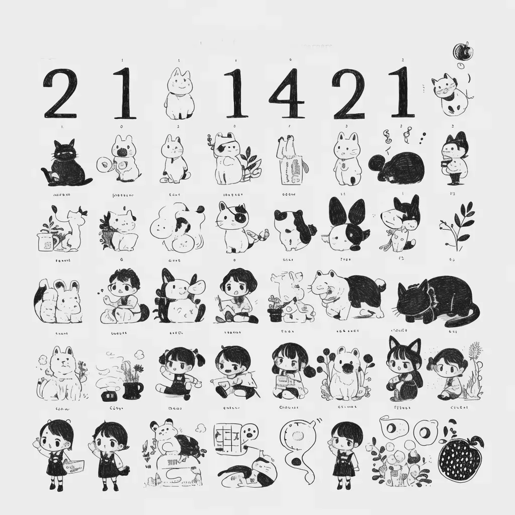 かわいい動物たちの数遊び