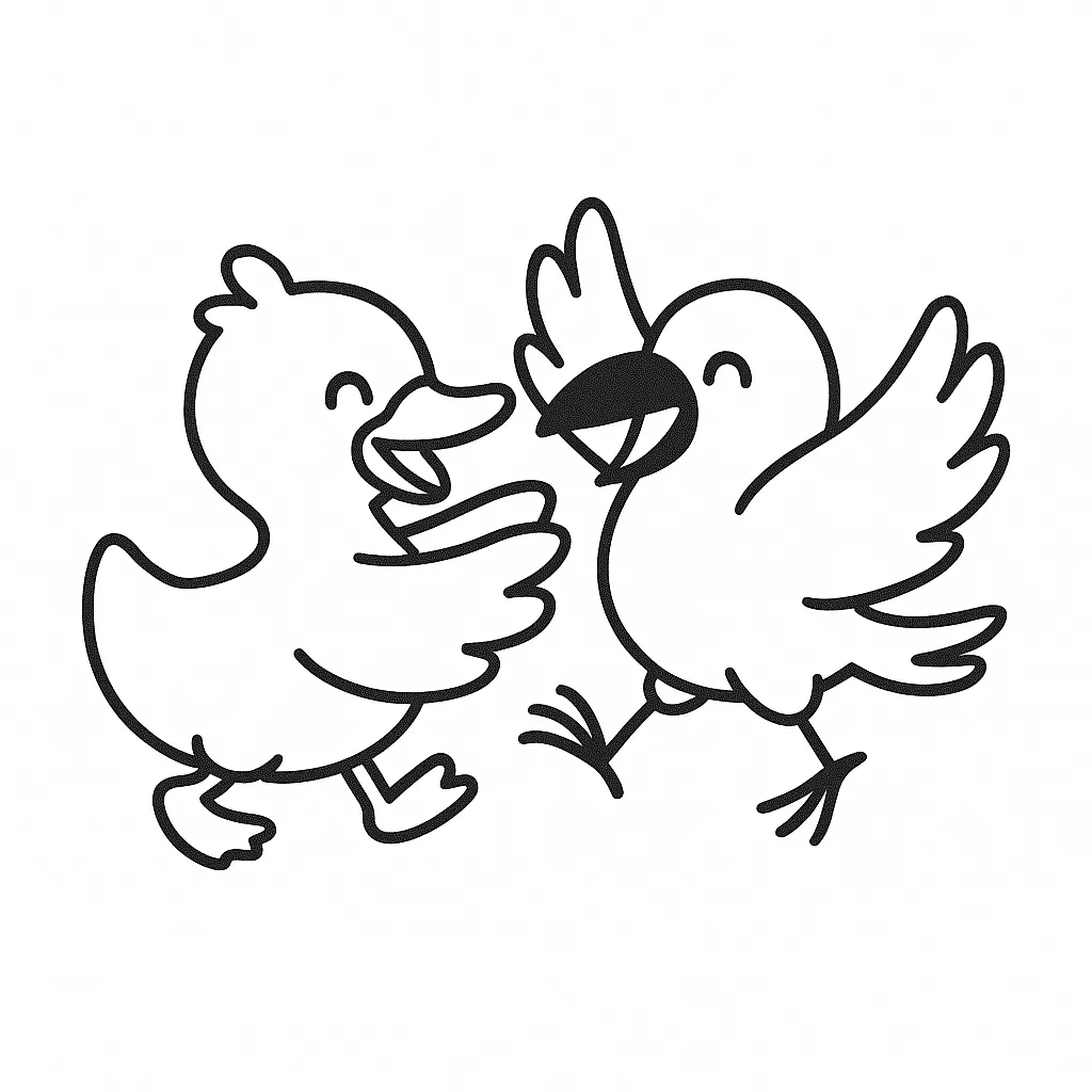 楽しそうなダンスの鳥たち